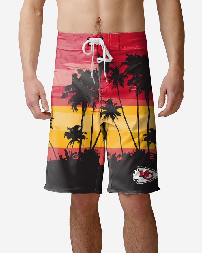 Kansas City Chiefs Sunset Boardshorts FOCO S - FOCO.com