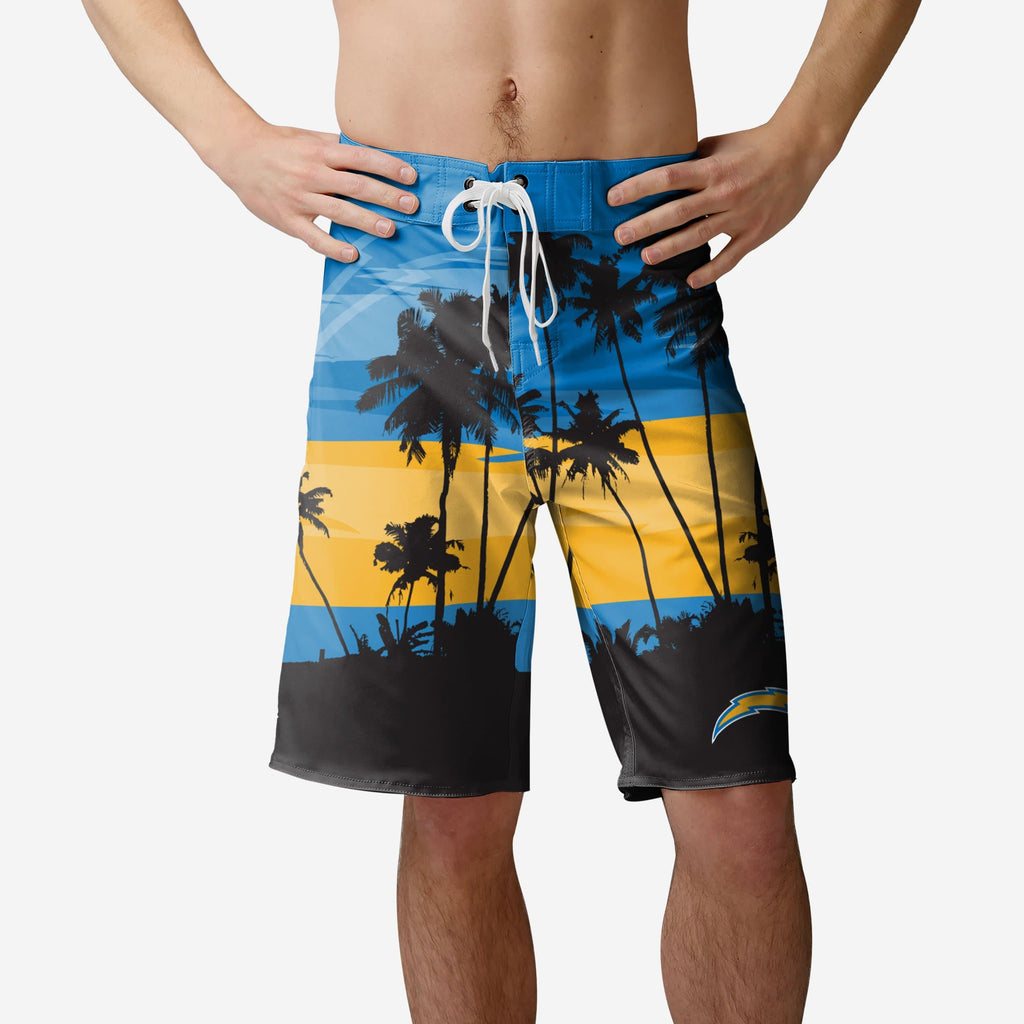 Los Angeles Chargers Sunset Boardshorts FOCO S - FOCO.com