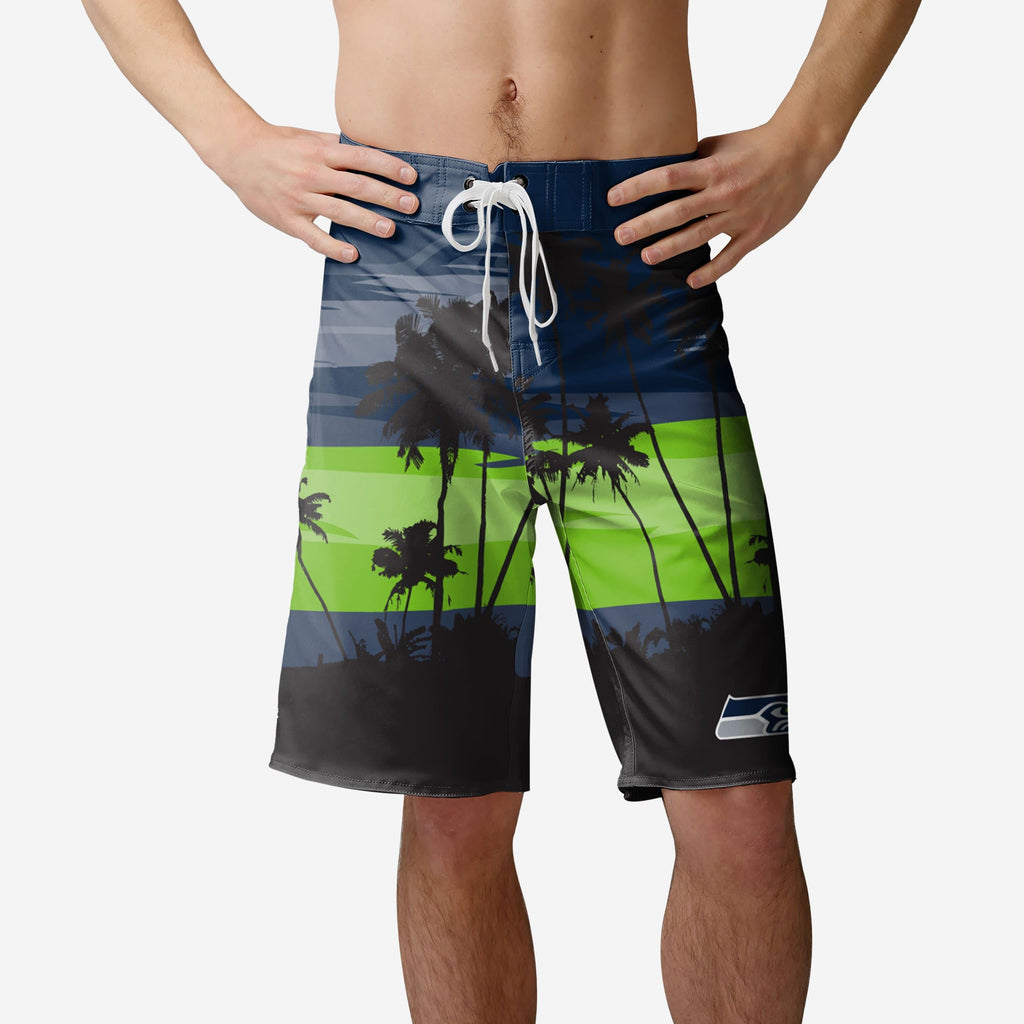 Seattle Seahawks Sunset Boardshorts FOCO S - FOCO.com