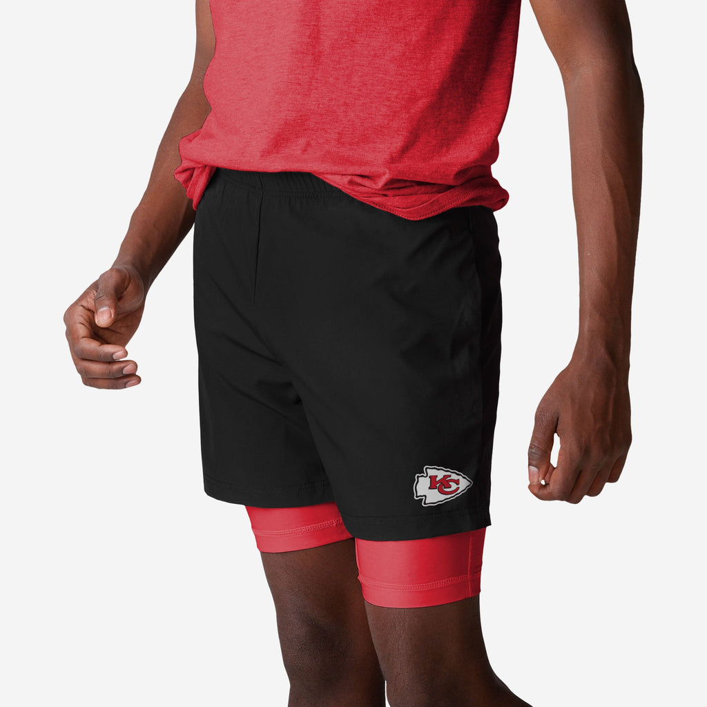 Kansas City Chiefs Black Team Color Lining Shorts FOCO S - FOCO.com