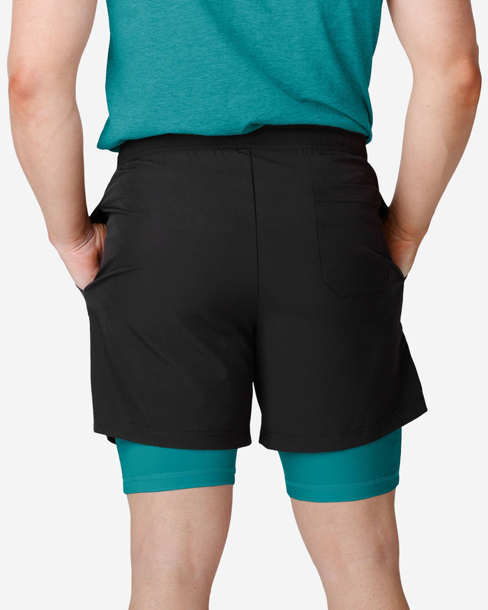 Miami Dolphins Black Team Color Lining Shorts FOCO - FOCO.com