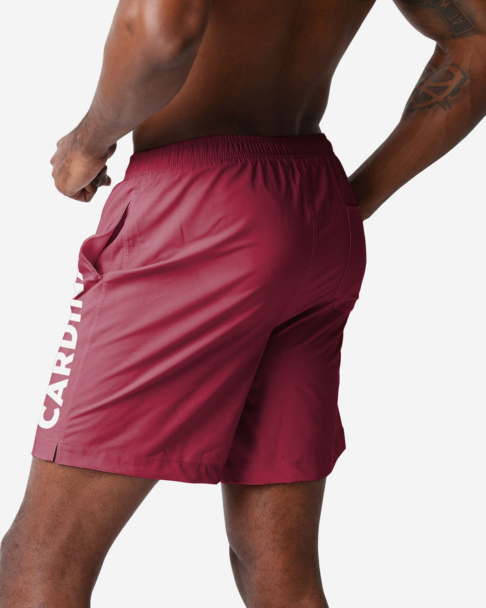 Arizona Cardinals Solid Wordmark Traditional Swimming Trunks FOCO - FOCO.com