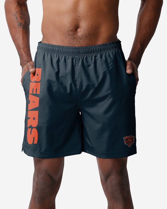 Chicago Bears Solid Wordmark Traditional Swimming Trunks FOCO S - FOCO.com