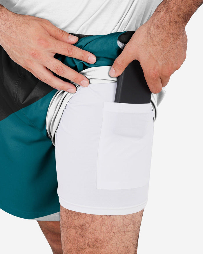 Jacksonville Jaguars Colorblock Double Down Liner Training Shorts FOCO - FOCO.com