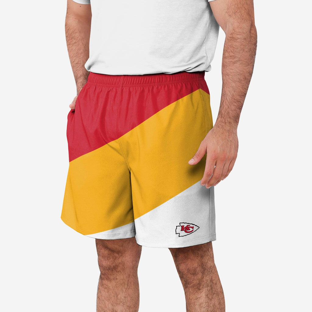 Kansas City Chiefs Colorblock Double Down Liner Training Shorts FOCO S - FOCO.com