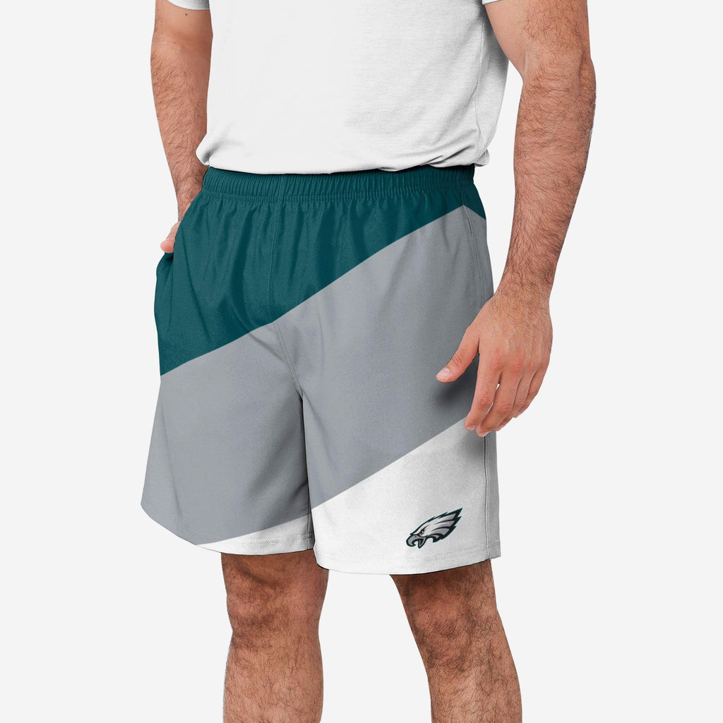 Philadelphia Eagles Colorblock Double Down Liner Training Shorts FOCO S - FOCO.com