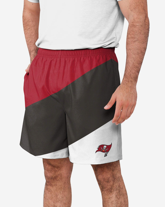 Tampa Bay Buccaneers Colorblock Double Down Liner Training Shorts FOCO S - FOCO.com