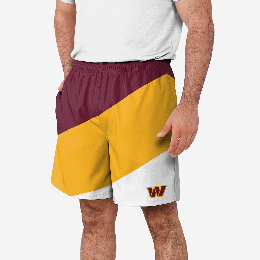 Washington Commanders Colorblock Double Down Liner Training Shorts FOCO S - FOCO.com