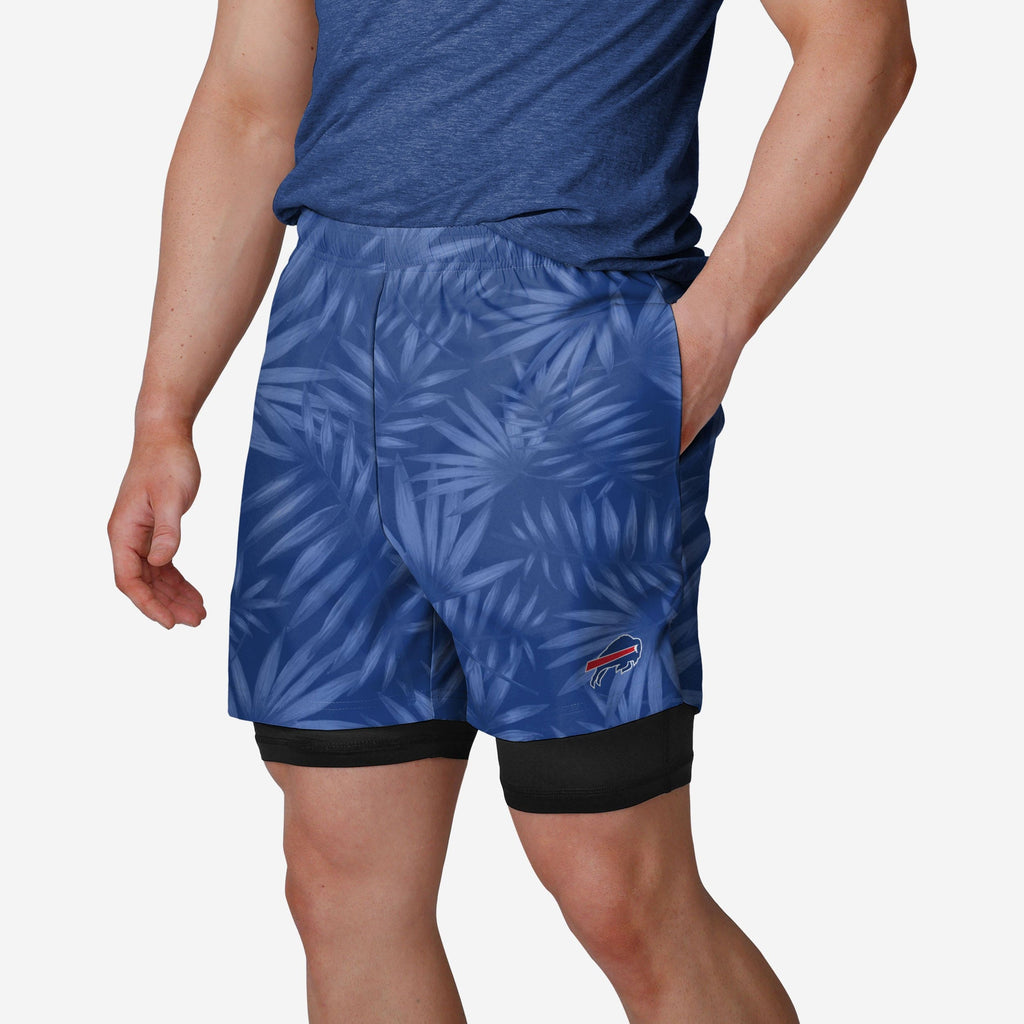 Buffalo Bills Floral Black Liner Shorts FOCO S - FOCO.com