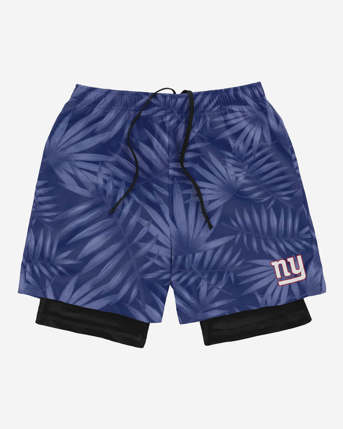 New York Giants Floral Black Liner Shorts FOCO - FOCO.com