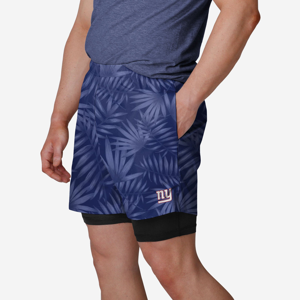 New York Giants Floral Black Liner Shorts FOCO S - FOCO.com