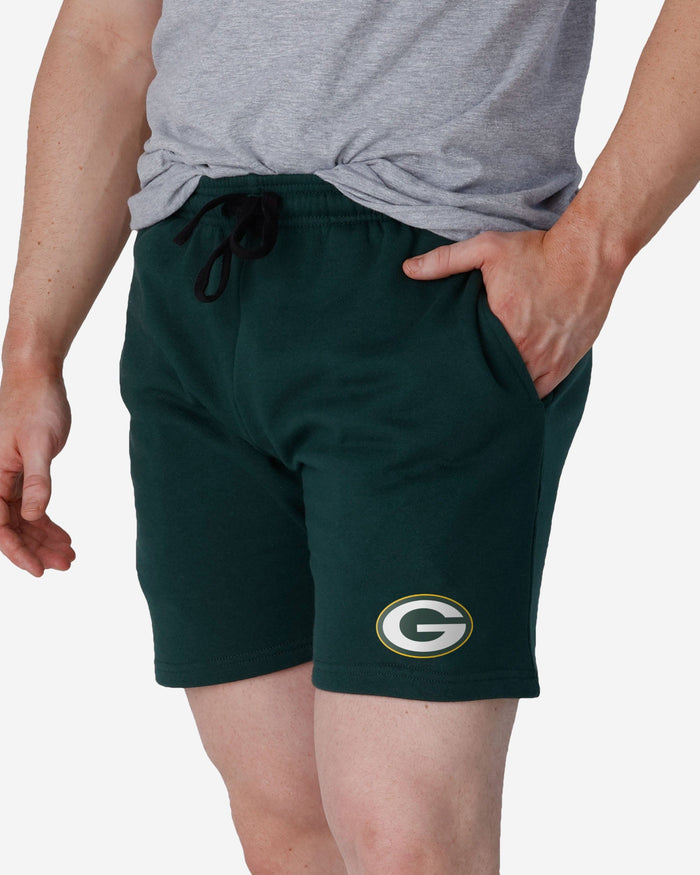 Green Bay Packers Solid Fleece Shorts FOCO S - FOCO.com