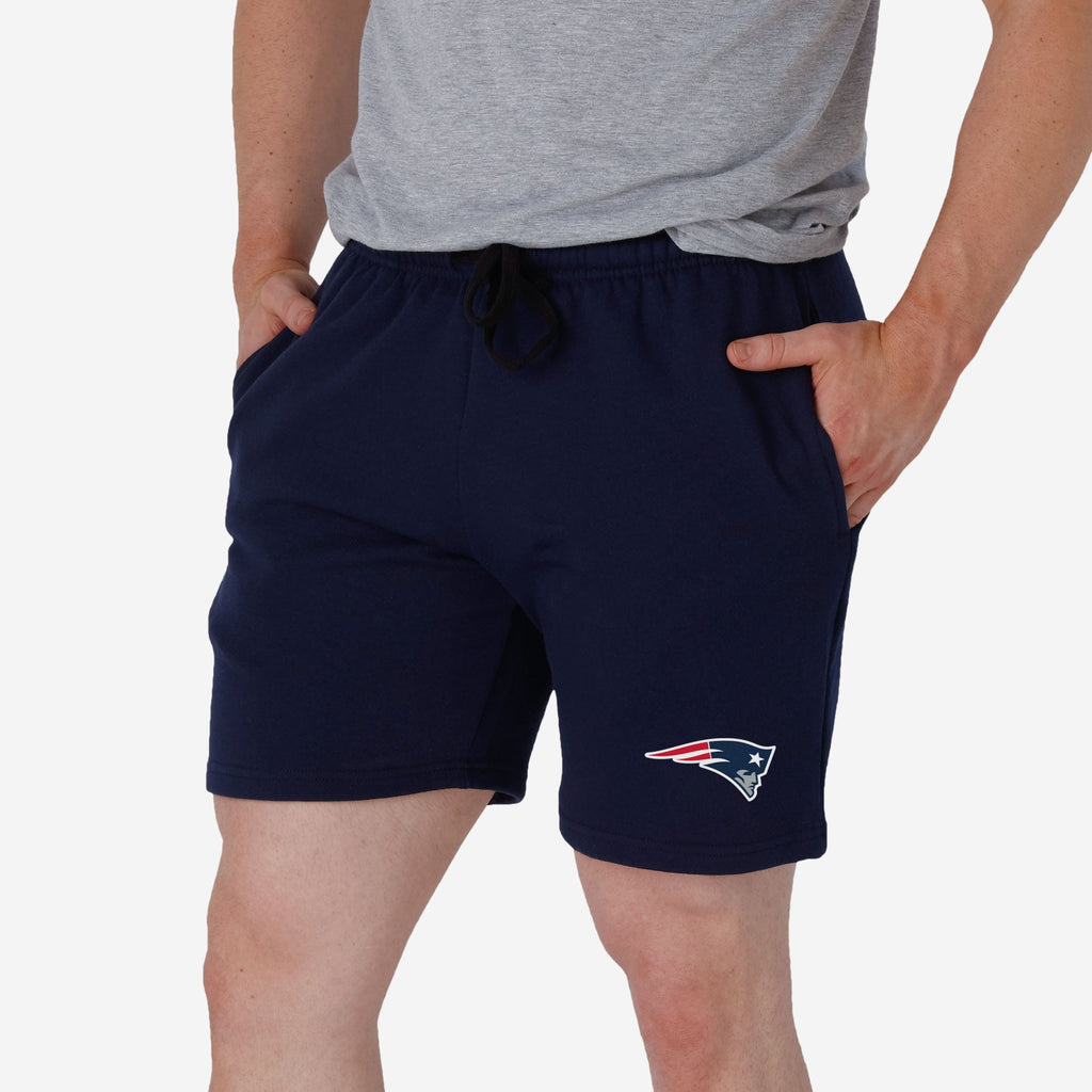 New England Patriots Solid Fleece Shorts FOCO S - FOCO.com