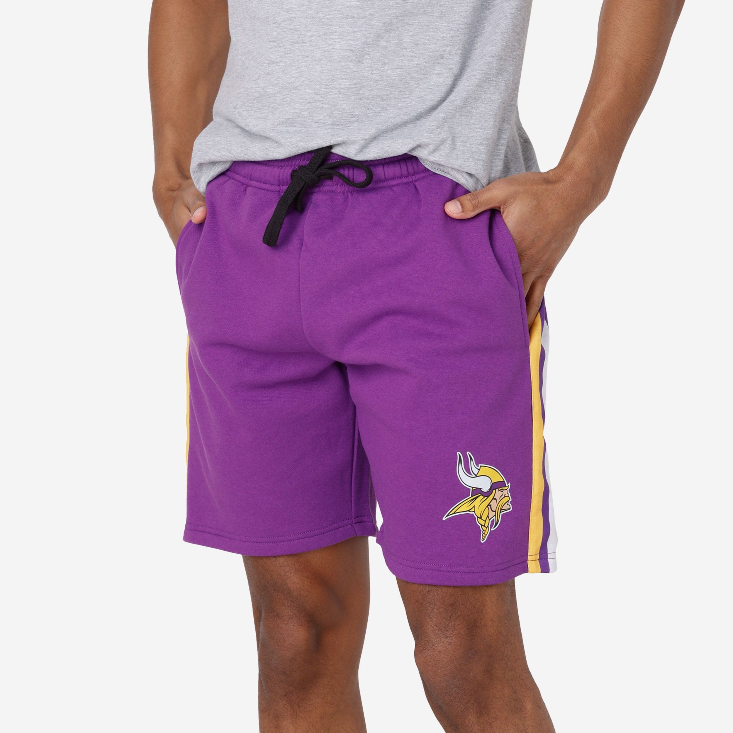 Minnesota Vikings Side Stripe Fleece Shorts