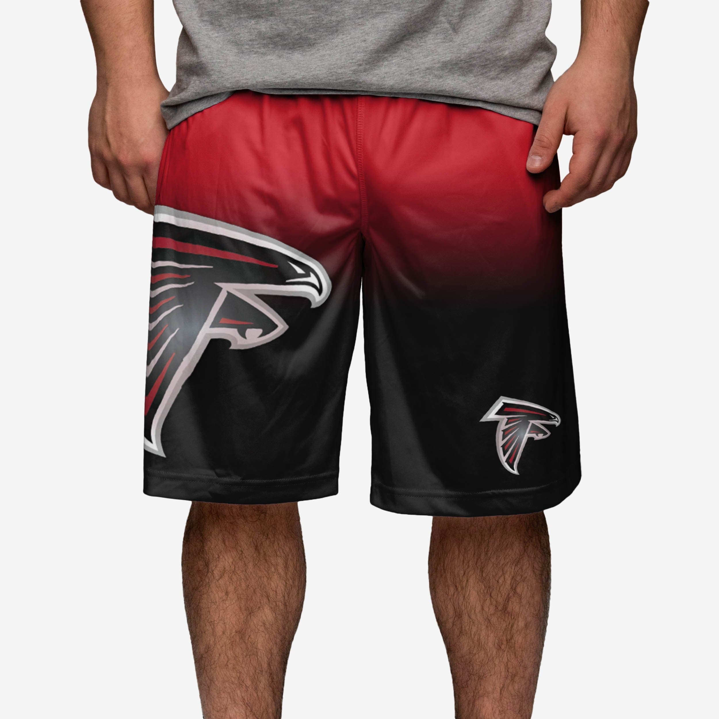 Atlanta Falcons Black Gradient Big Logo Training Shorts Size: Large