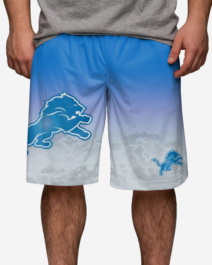 FOCO Detroit Lions Gradient Big Logo Training Shorts, Mens Size: L