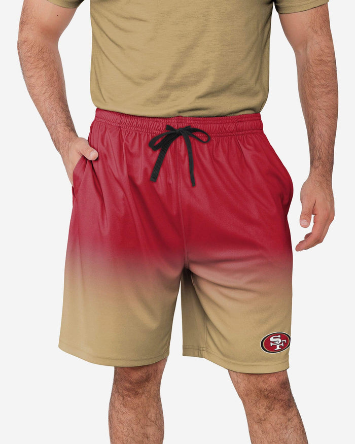 San Francisco 49ers Game Ready Gradient Training Shorts FOCO S - FOCO.com