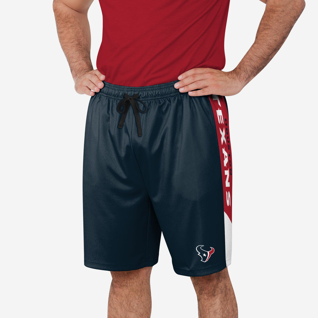 Houston Texans Side Stripe Training Shorts FOCO S - FOCO.com