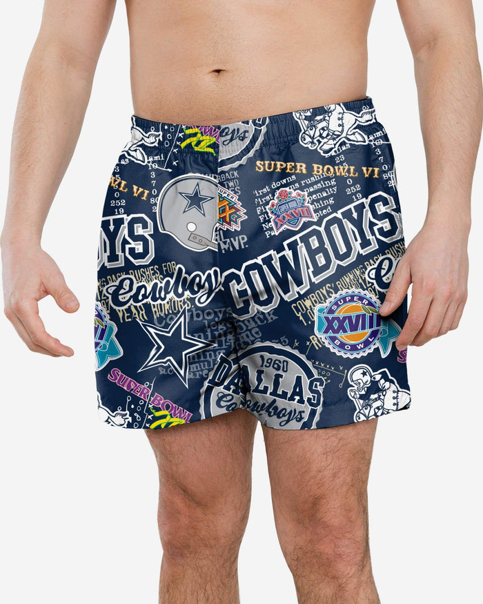 Dallas Cowboys Logo Rush Swimming Trunks FOCO S - FOCO.com