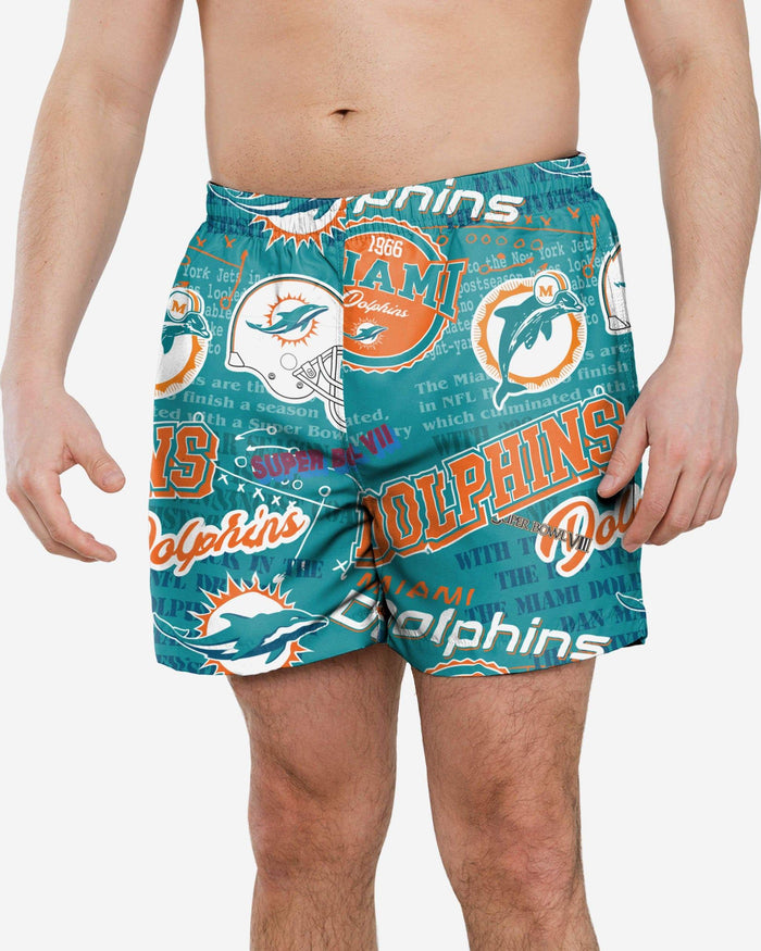 Miami Dolphins Logo Rush Swimming Trunks FOCO S - FOCO.com