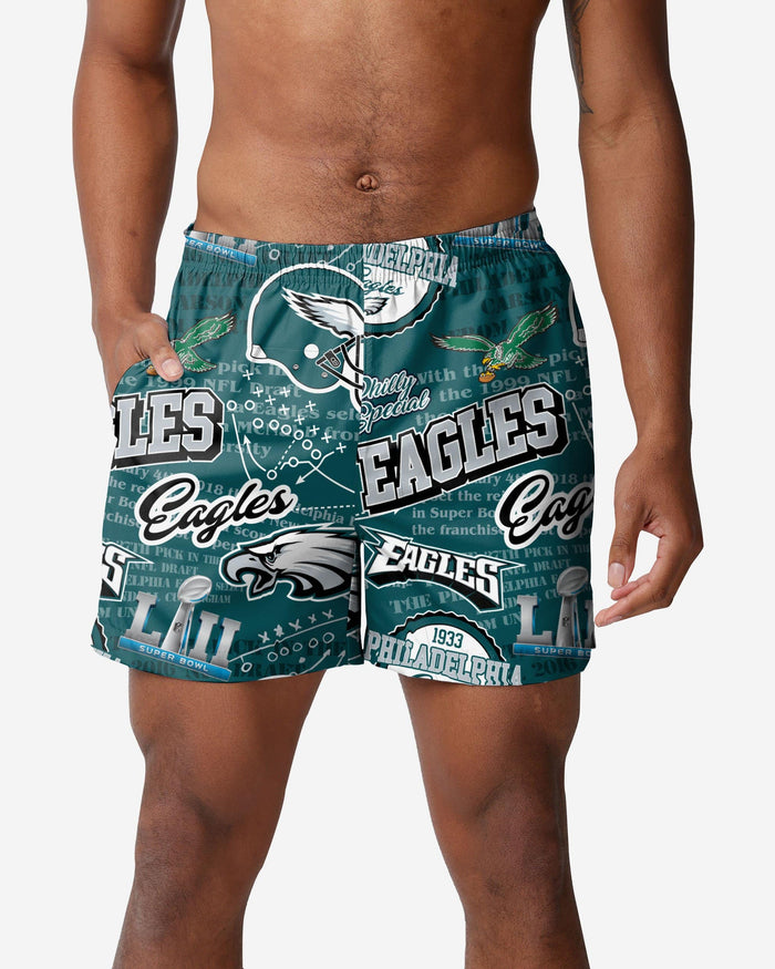 Philadelphia Eagles Logo Rush Swimming Trunks FOCO S - FOCO.com