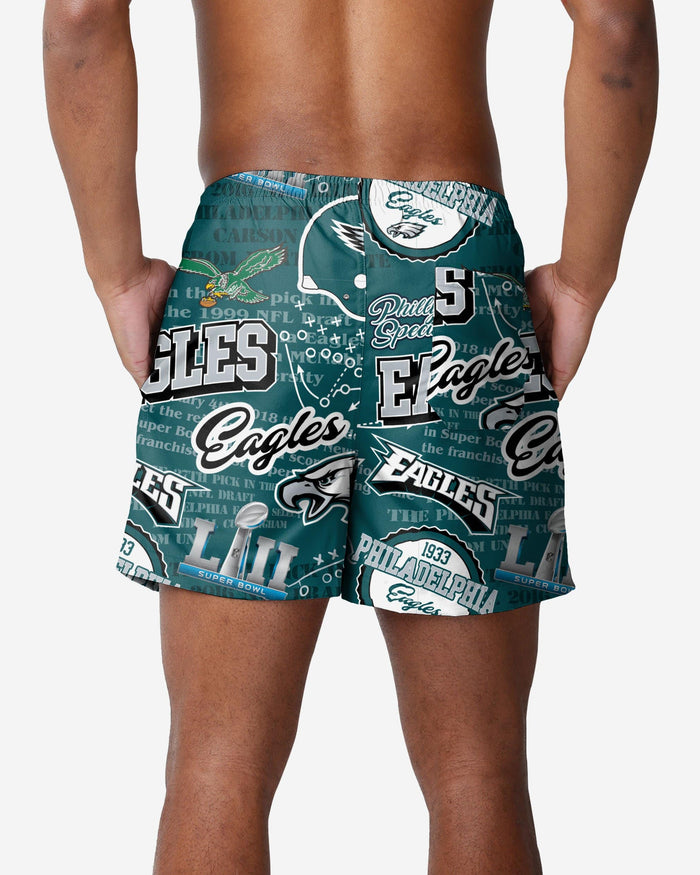 Philadelphia Eagles Logo Rush Swimming Trunks FOCO - FOCO.com