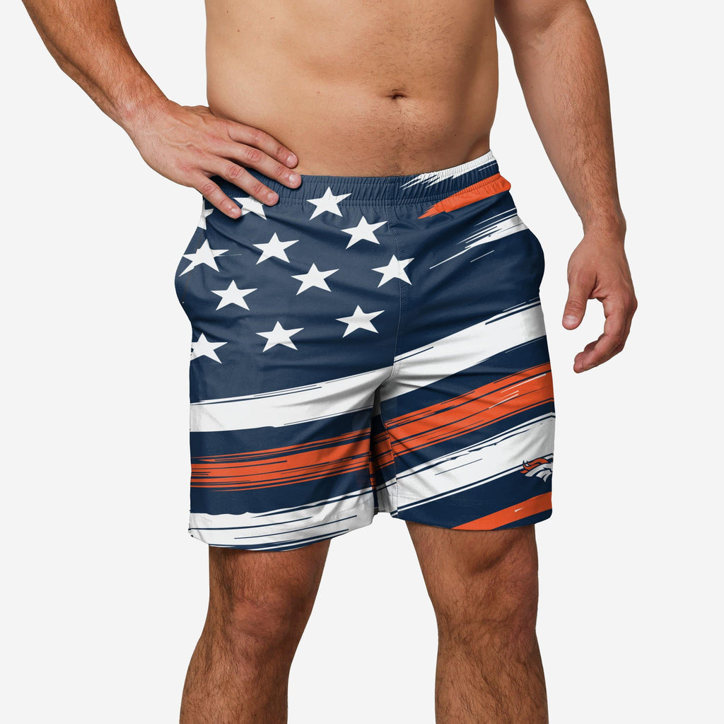 Denver Broncos Americana Swimming Trunks FOCO S - FOCO.com