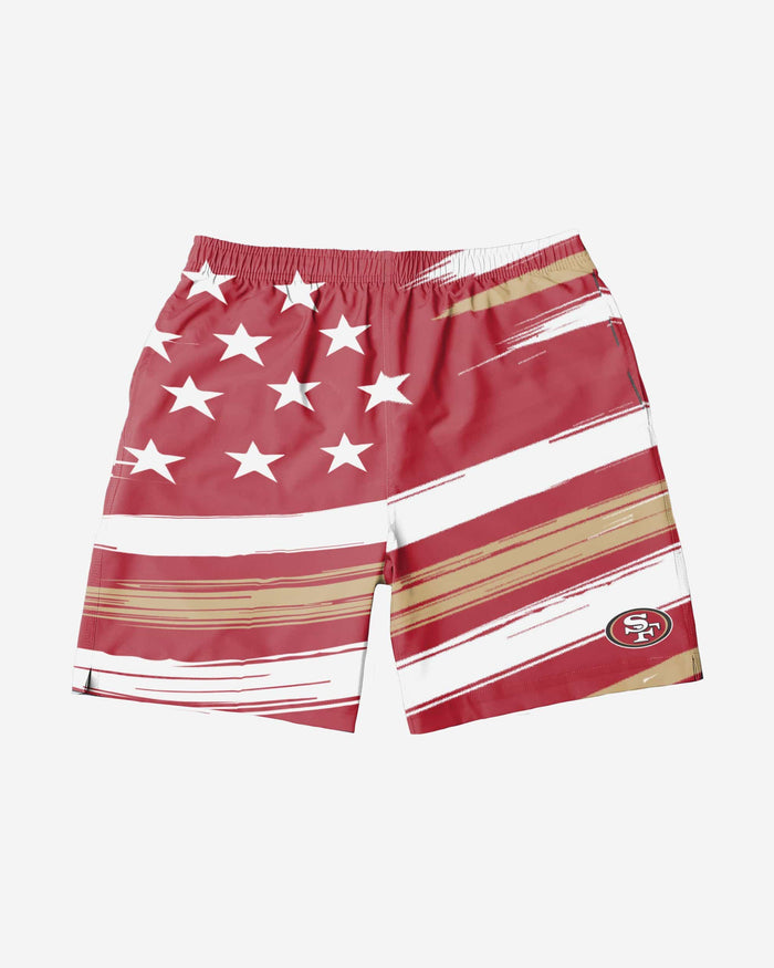 San Francisco 49ers Americana Swimming Trunks FOCO - FOCO.com