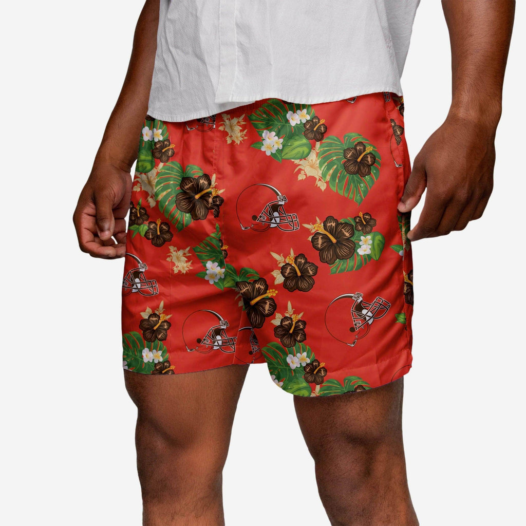 Cleveland Browns Original Floral Swimming Trunks FOCO