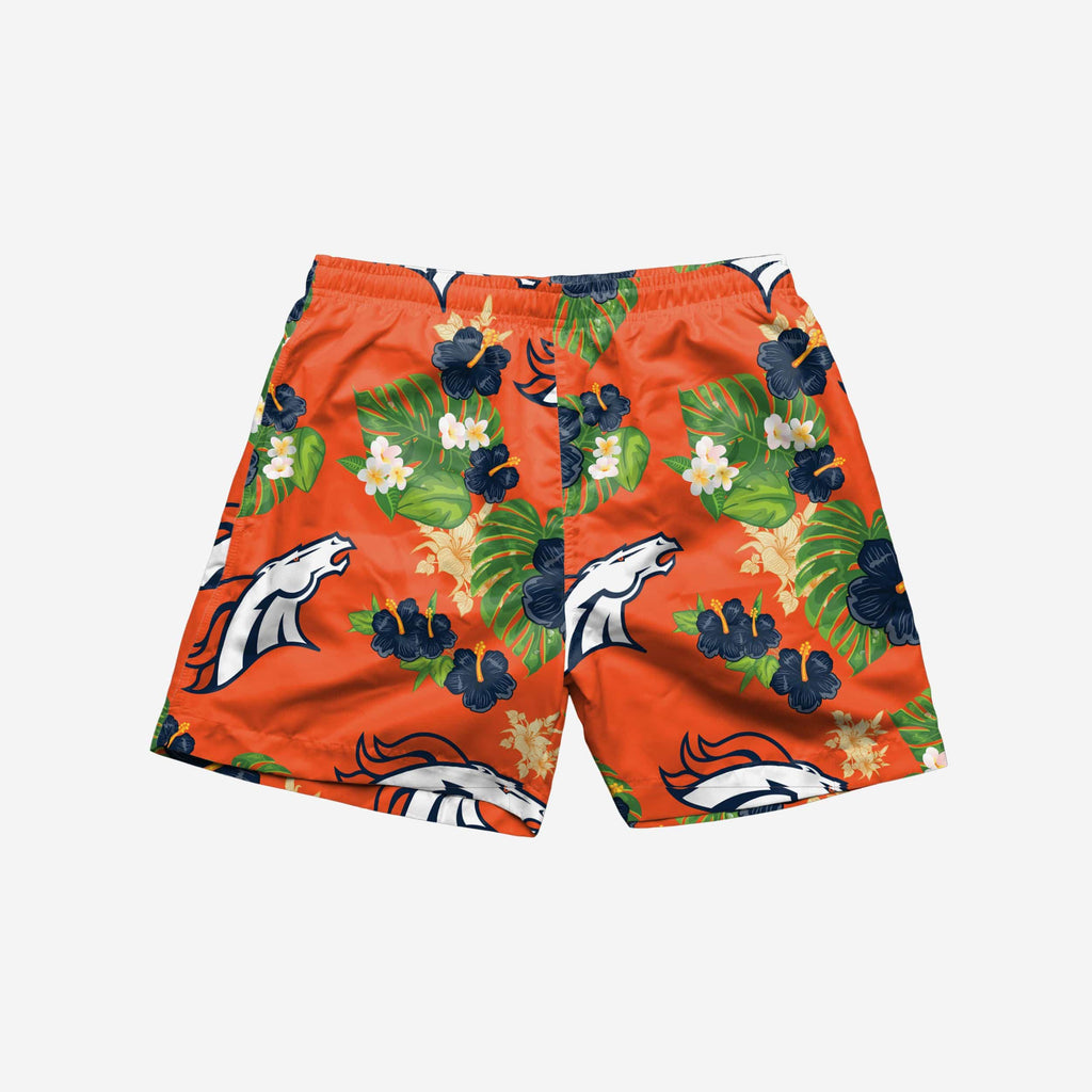 Denver Broncos Floral Swimming Trunks FOCO