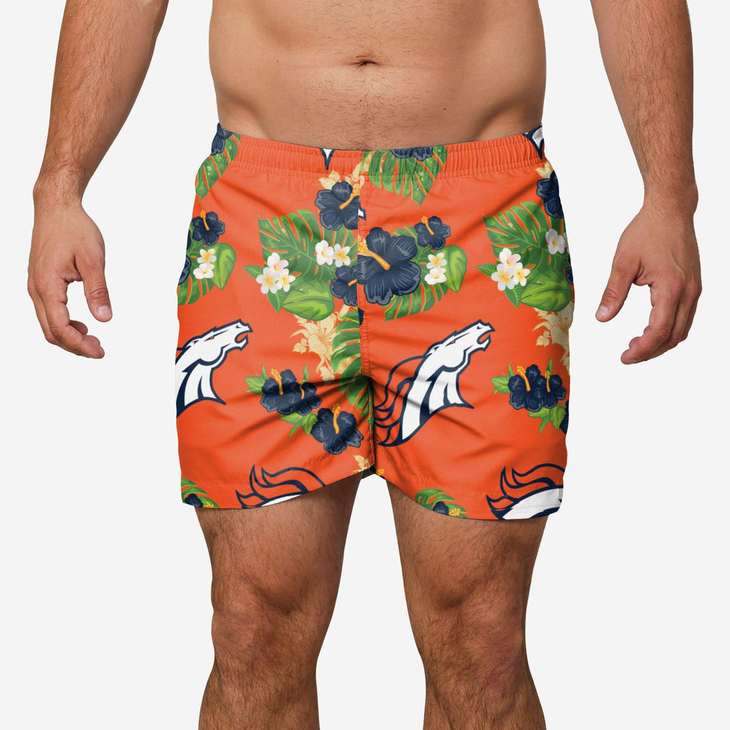 Denver Broncos Floral Swimming Trunks FOCO S - FOCO.com