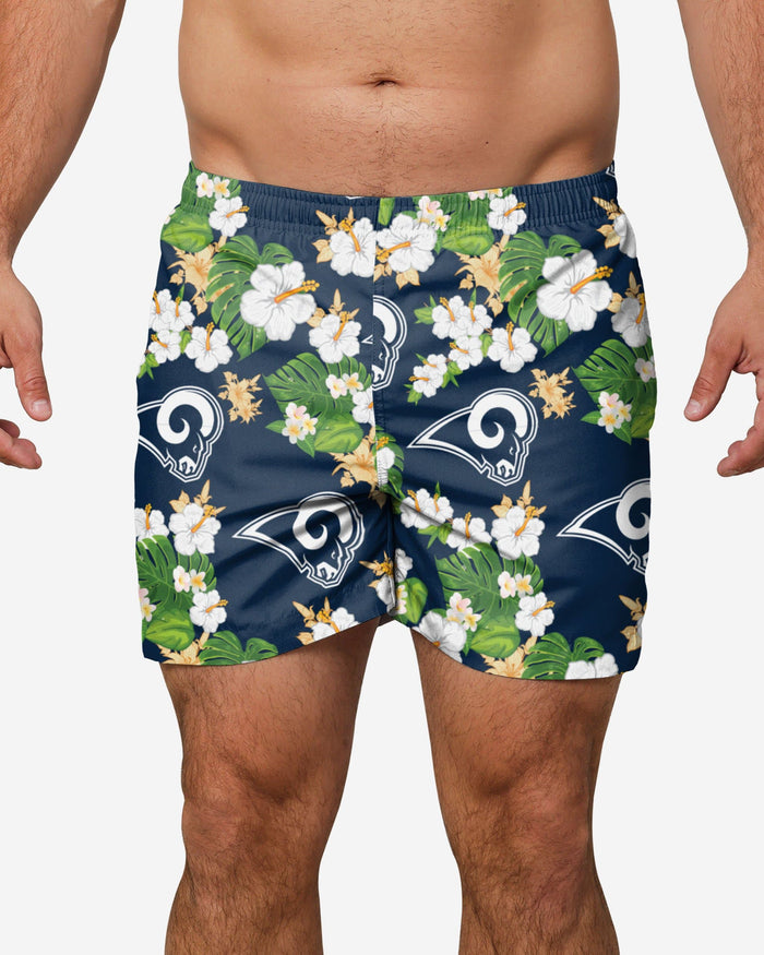 Los Angeles Rams Original Floral Swimming Trunks FOCO S - FOCO.com