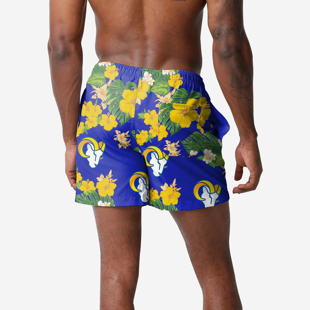 Los Angeles Rams Floral Swimming Trunks FOCO