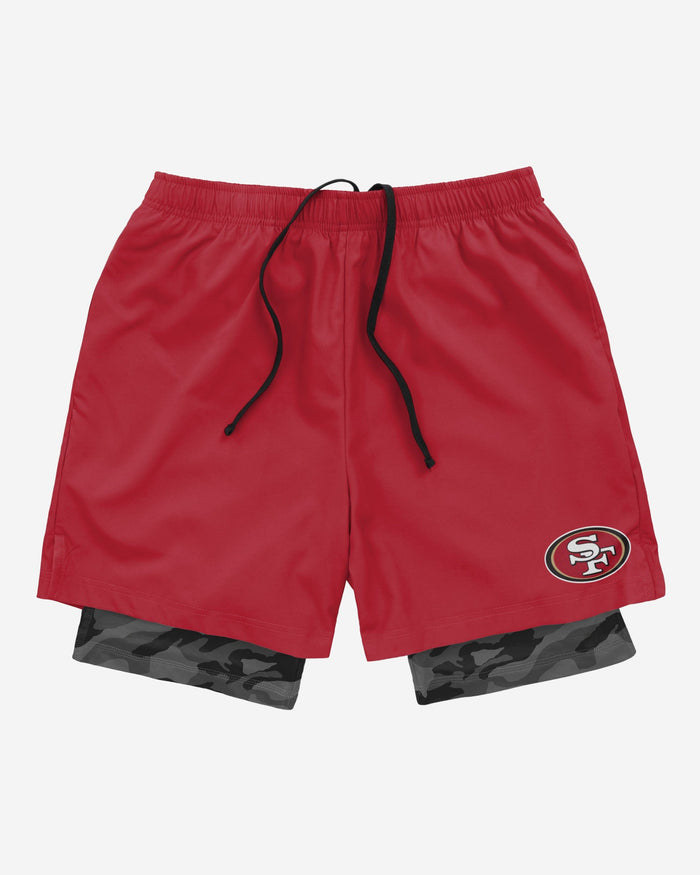 San Francisco 49ers Team Color Camo Liner Shorts FOCO - FOCO.com