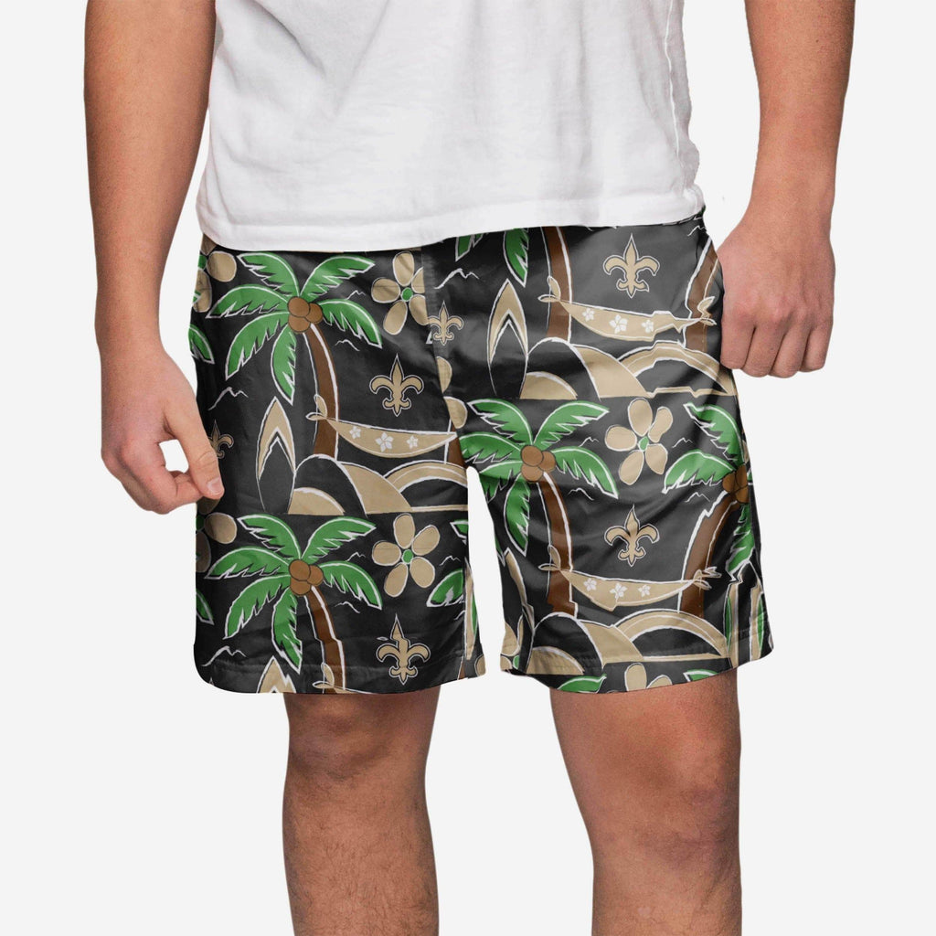 New Orleans Saints Tropical Swimming Trunks FOCO S - FOCO.com