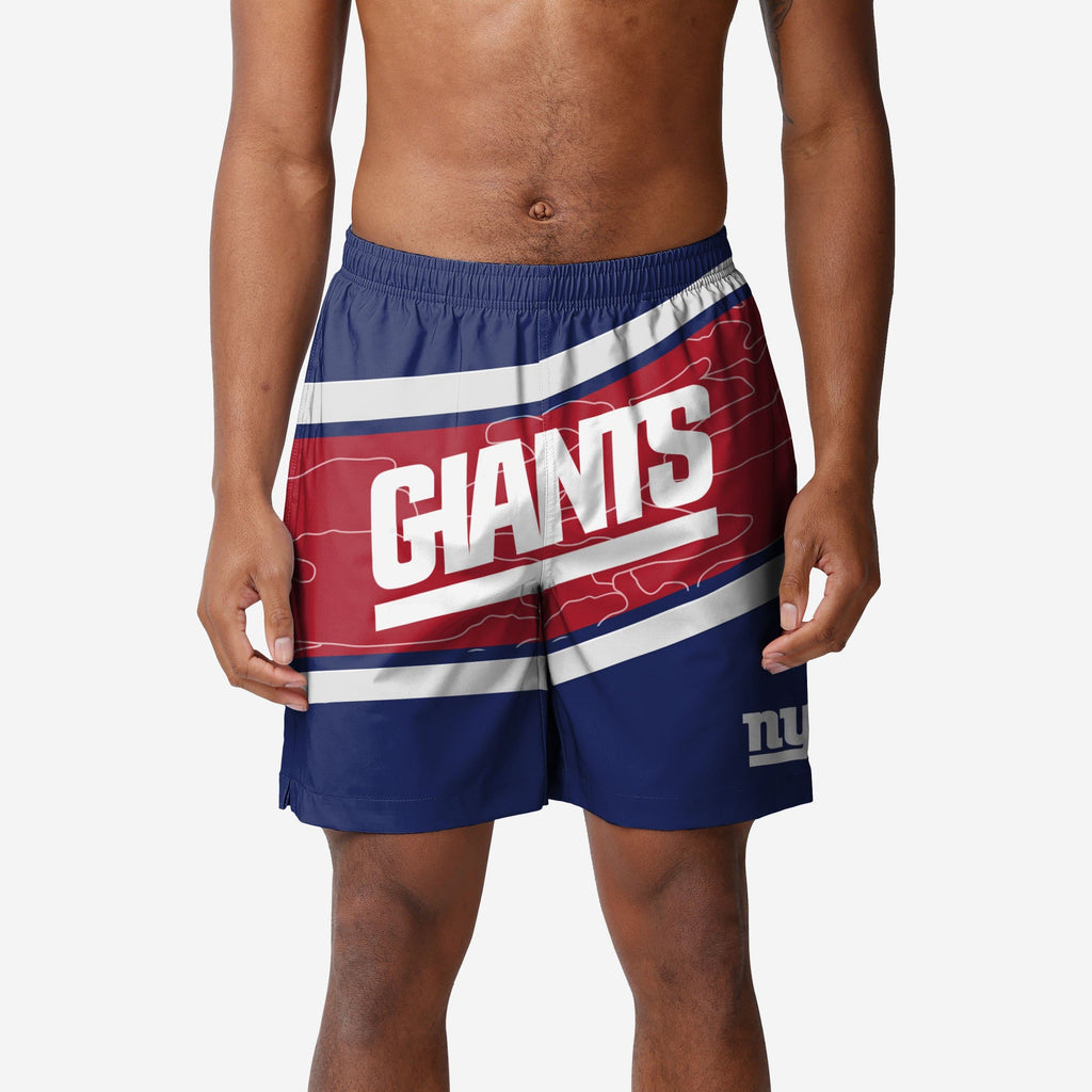 New York Giants Big Wordmark Swimming Trunks FOCO S - FOCO.com