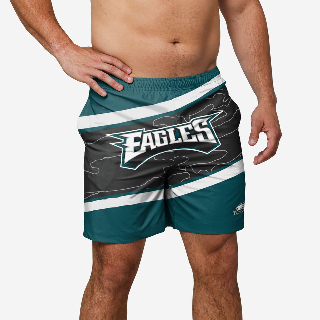 Philadelphia Eagles Big Wordmark Swimming Trunks FOCO S - FOCO.com