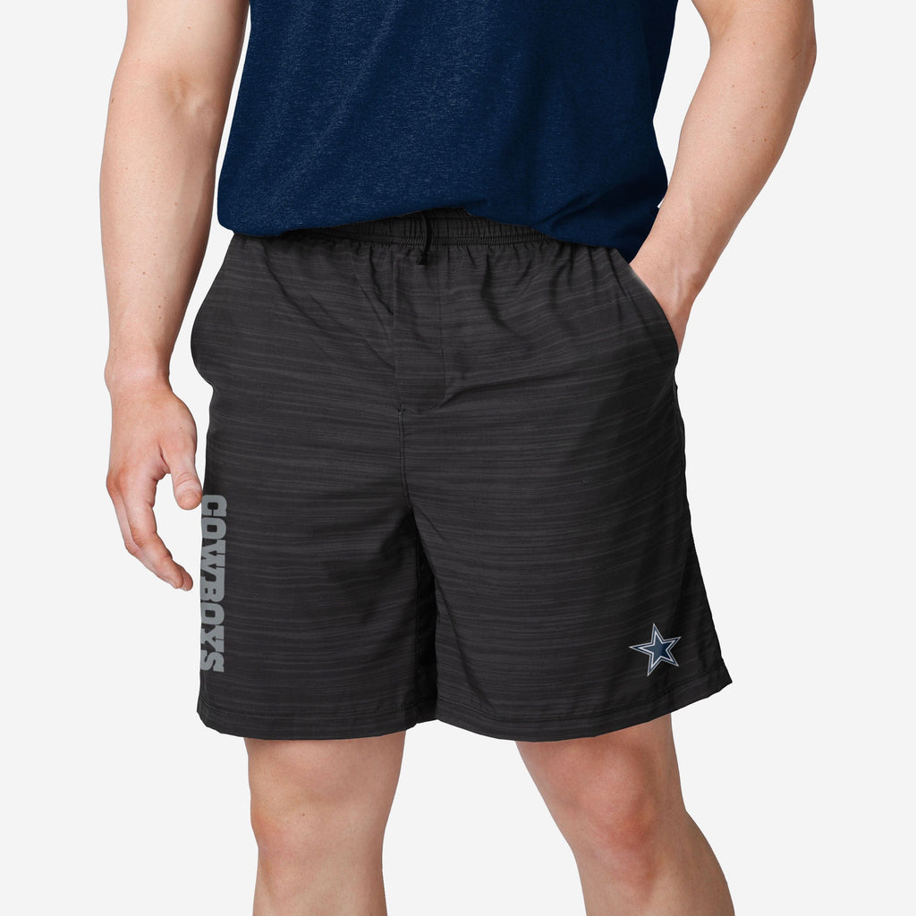 Dallas Cowboys Heathered Black Woven Liner Shorts FOCO S - FOCO.com