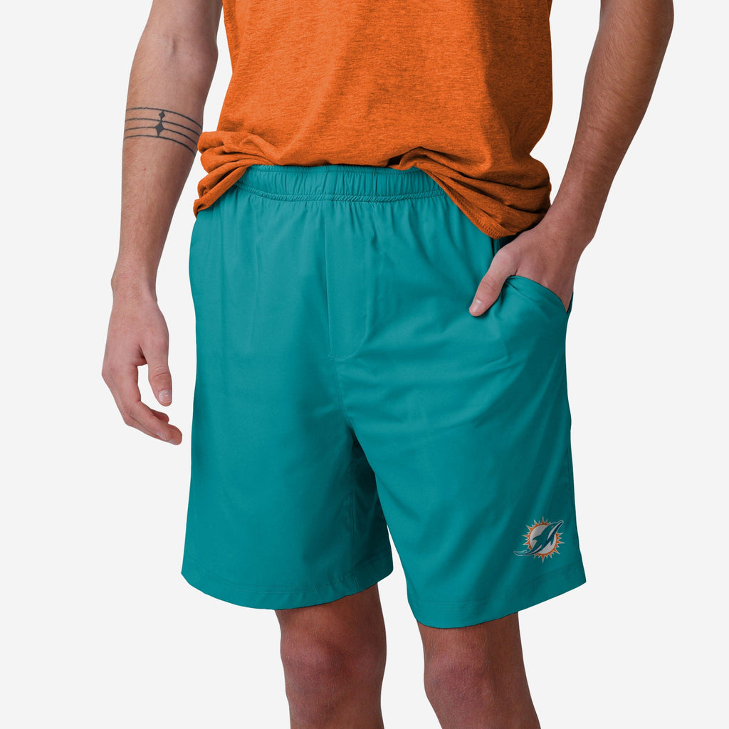 Miami Dolphins Solid Woven Shorts FOCO S - FOCO.com