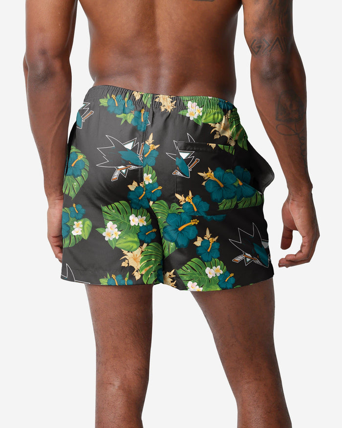 San Jose Sharks Floral Swimming Trunks FOCO - FOCO.com