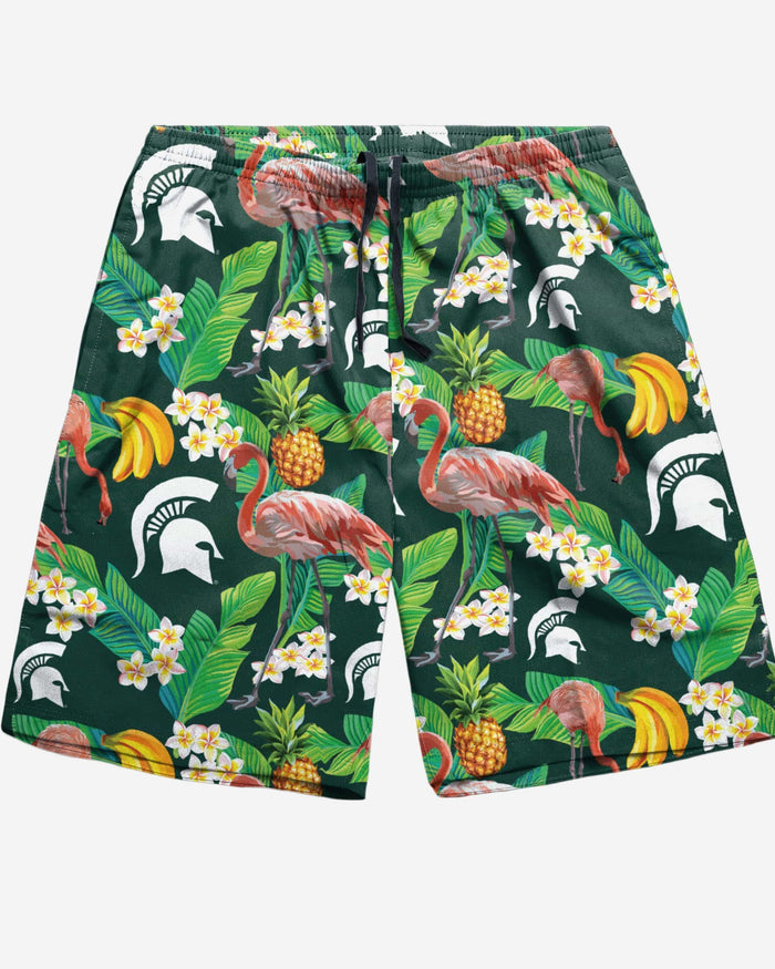 Michigan State Spartans Floral Shorts FOCO - FOCO.com