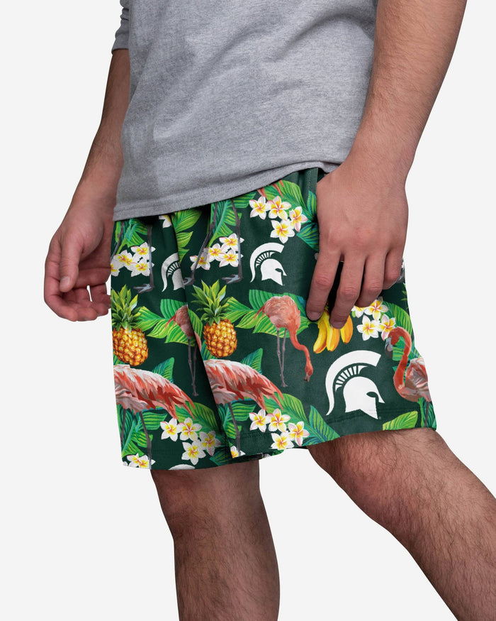 Michigan State Spartans Floral Shorts FOCO S - FOCO.com