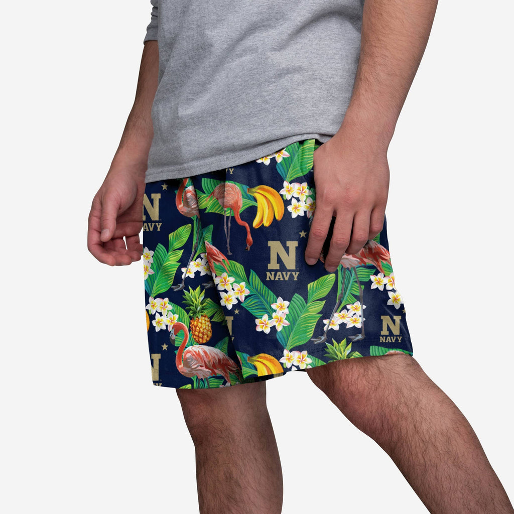 Navy Midshipmen Floral Shorts FOCO S - FOCO.com