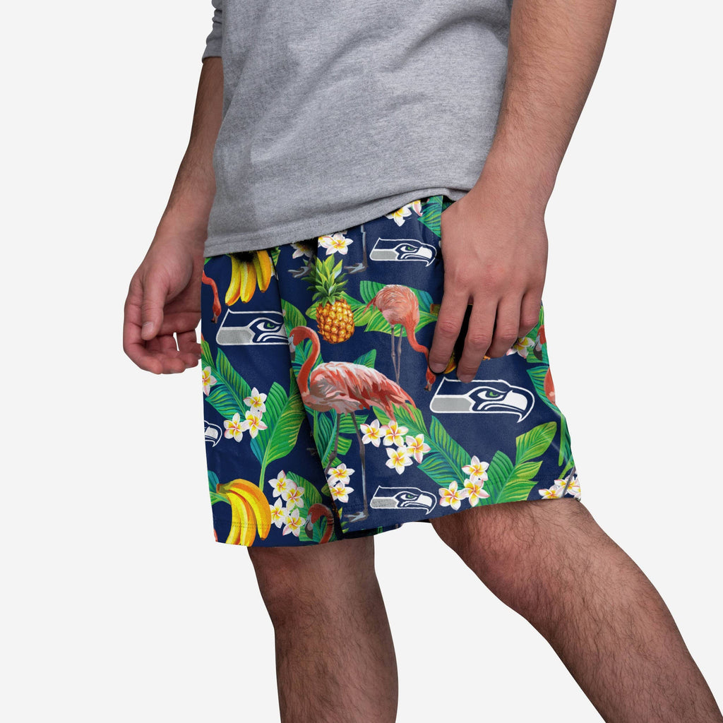 Seattle Seahawks Floral Shorts FOCO S - FOCO.com