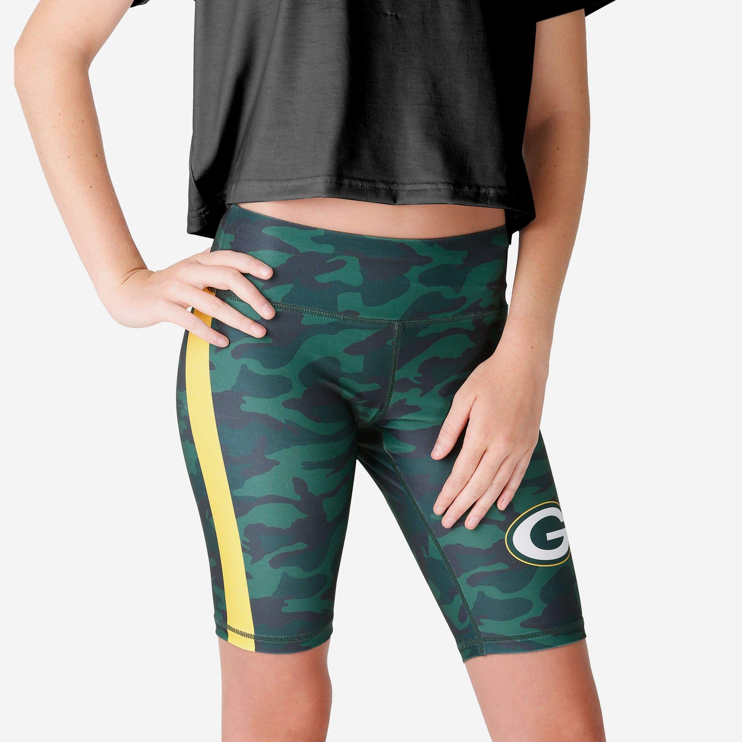 Green Bay Packers NFL Womens Clubhouse Camo Shorts