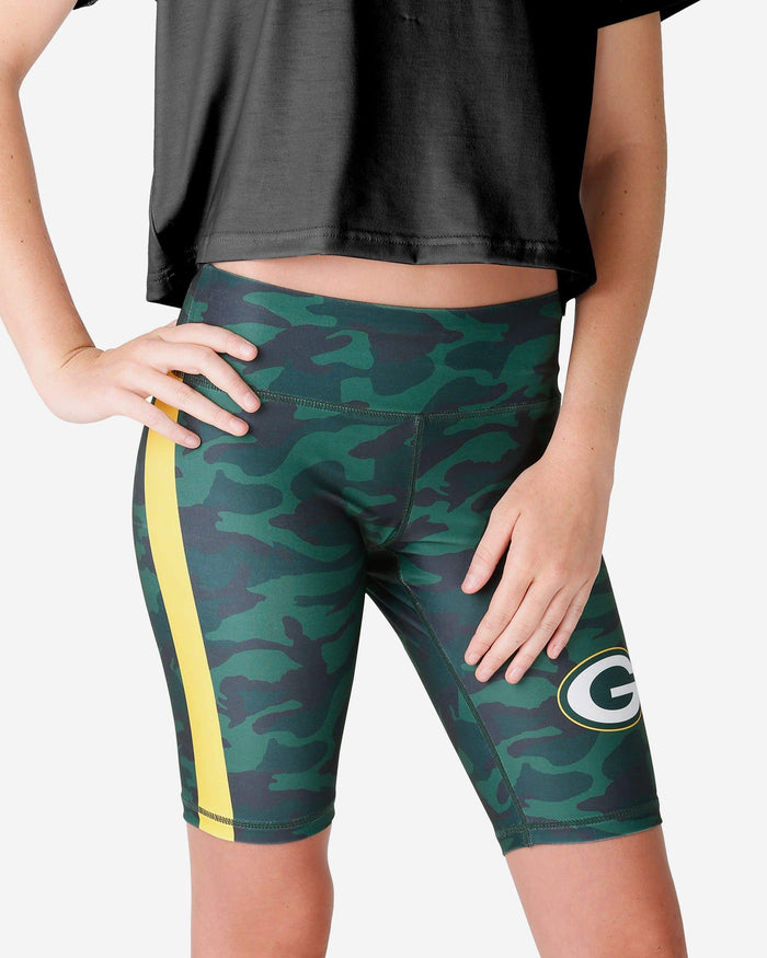 Green Bay Packers Womens Camo Bike Shorts FOCO S - FOCO.com