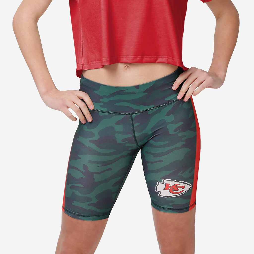 Kansas City Chiefs Womens Camo Bike Shorts FOCO S - FOCO.com