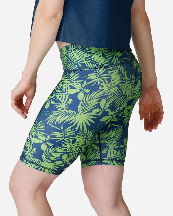 Seattle Seahawks Womens Floral Bike Shorts FOCO - FOCO.com