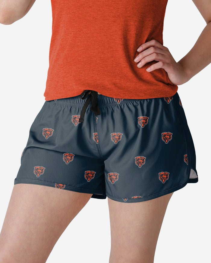 Chicago Bears Womens Mini Print Running Shorts FOCO S - FOCO.com