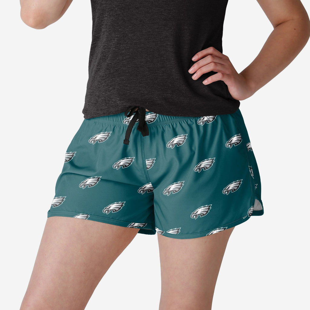 Philadelphia Eagles Womens Mini Print Running Shorts FOCO S - FOCO.com